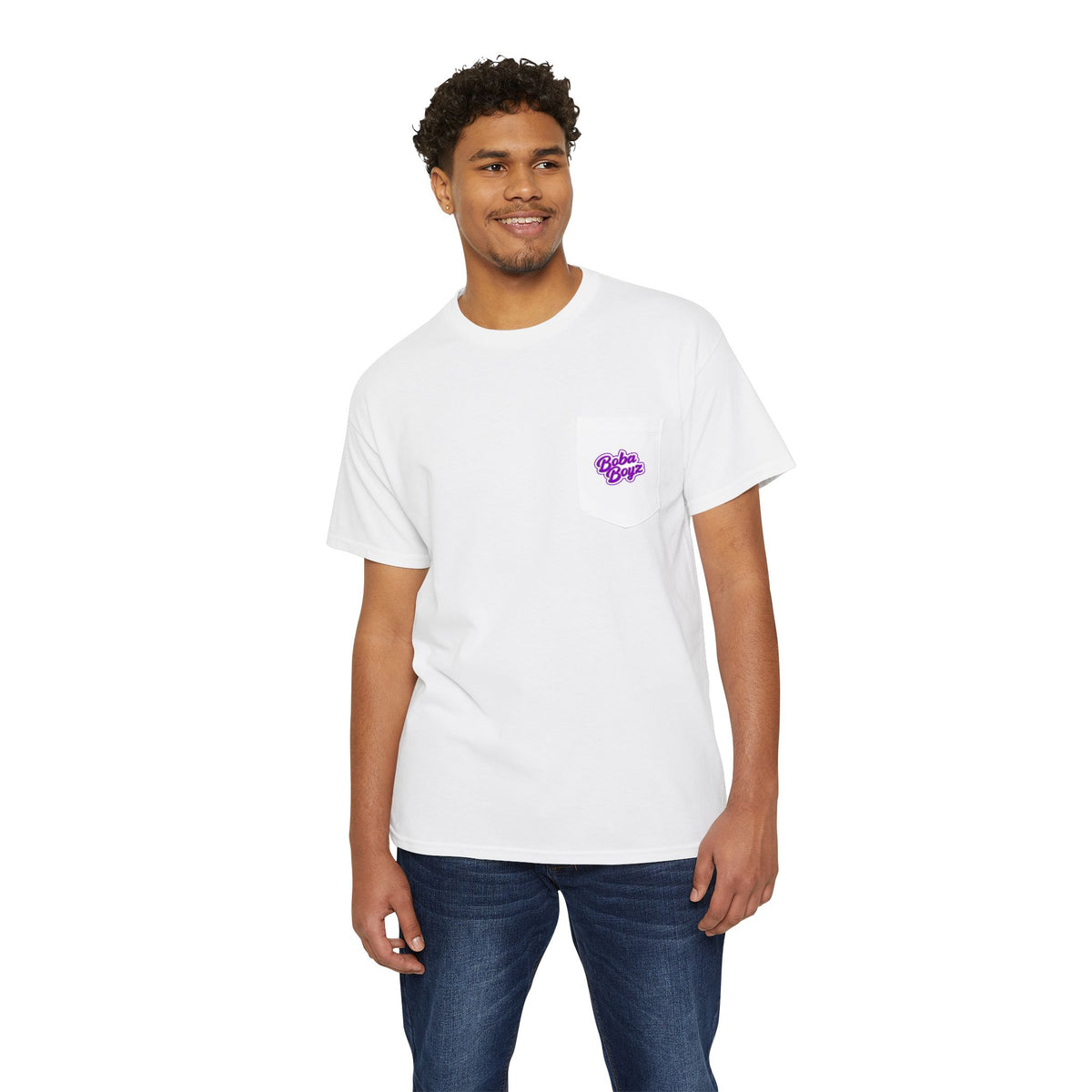 Boba Boyz Pocket T-Shirt - Purple Logo