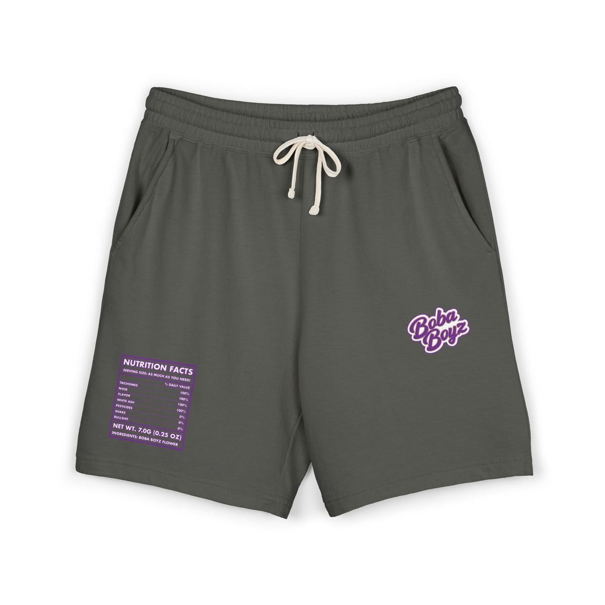 Boba Boyz Sweat Shorts - Purple Logo